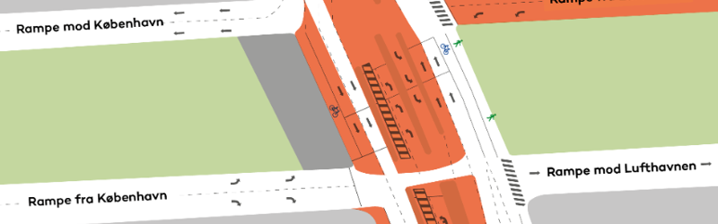 Illustration af motorvejs arbejde fase 2