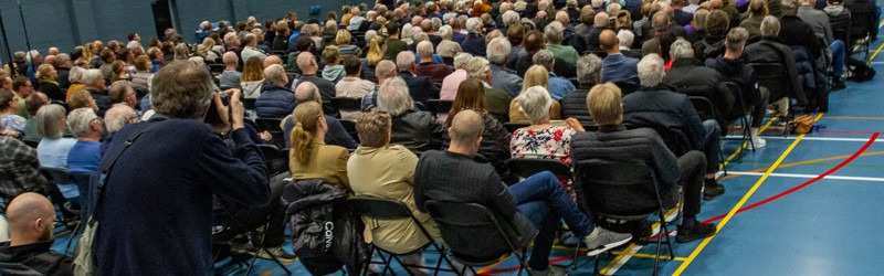 Tilhørere ved informationsmøde om Fjernvarme i Dragør Kommune