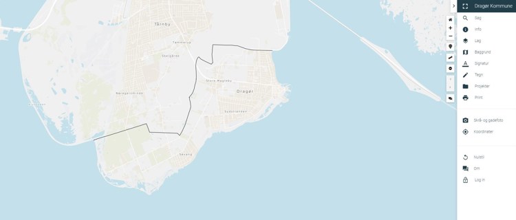 Kort over Dragør Kommune